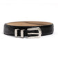 Silver Ostrich x MJ: Western Belt "Rancho" in black Leather—handcrafted