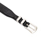 Silver Ostrich x MJ: Western Belt "Rancho" in black Leather—handcrafted