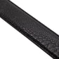 Silver Ostrich x MJ: Western Belt "Rancho" in black Leather—handcrafted