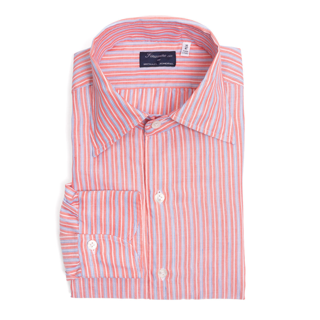 finamore dress shirts FINAMORE Double Twisted Cotton Dress Shirt
