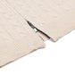 "Cable" Zip-Up Cardigan Made of Merino Wool and Cashmere - 3-Ply Cashmere Blend