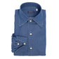 Shirt "Denim Lusso" with Neapolitan Turn-Up Cuff - Collo Napoli