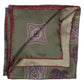 "Grande Paisley Stampato" square scarf made of pure silk—hand-rolled