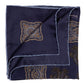 Square Scarf "Grande Paisley Stampato" made of pure Silk—hand-rolled