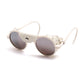 Sunglasses "Heron Glacier" Off-White - Silver Mirror Lenses