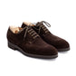 Derby "Blucher" made of Dark Brown Suede - purely handmade