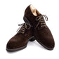 Derby "Blucher" made of Dark Brown Suede - purely handmade