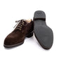 Derby "Blucher" made of Dark Brown Suede - purely handmade