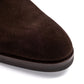 Derby "Blucher" made of Dark Brown Suede - purely handmade