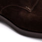 Derby "Blucher" made of Dark Brown Suede - purely handmade