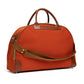 Travel Bag "Banana Bag" made of Cotton Canvas and Saddle Leather - handmade