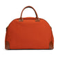 Travel Bag "Banana Bag" made of Cotton Canvas and Saddle Leather - handmade