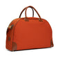Travel Bag "Banana Bag" made of Cotton Canvas and Saddle Leather - handmade