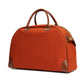 Travel Bag "Banana Bag" made of Cotton Canvas and Saddle Leather - handmade