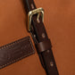 Travel Bag "Happy Weekend" made of Cotton Canvas and Saddle Leather - handmade