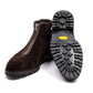 Boot "Shearling Mountain-Zip" made of Dark Brown Suede—entirely handcrafted