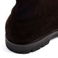Boot "Shearling Mountain-Zip" made of Dark Brown Suede—entirely handcrafted