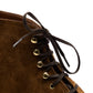 Boot "Full-Derby" made of Tobacco Brown Suede - purely handmade