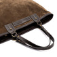 Bag "New Travel Tote" made of Suede and Saddle Leather - Handcrafted