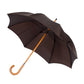 Brown umbrella "Traveller" with wooden handle