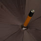 Brown umbrella "Traveller" with wooden handle