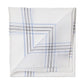 White patterned pocket square made of linen and cotton