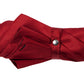 Red sporty umbrella with hand-sewn leather handle