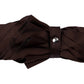 Dark brown sporty umbrella with hand-sewn leather handle