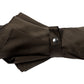 Olive-colored sporty umbrella with hand-sewn leather handle