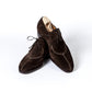Derby "French Norwegian" made of dark brown suede - purely handcrafted