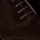 Oxford "Queens" made of dark brown suede leather - purely handcrafted