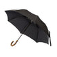 Gray-black telescopic umbrella "Prince de Galles" with bamboo handle