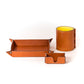 Office organizer "Utensils Bowl" from saddle leather - handcrafted