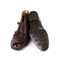 Boot "Double Buckle" made of dark brown bison leather - hand-polished