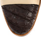Boot "Canvas Spectator" made of sand colored cotton canvas and dark brown croc-suede - purely handcrafted