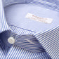 Light Blue Striped Shirt "PinPoint" with Barrel Cuff - handmade