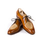 Derby "Norvegian Spectator" made of Cognac-Colored Calfskin with Suede Details - purely handmade