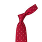 Red patterned silk tie