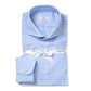 Light Blue Shirt "Super Pop" with Barrel Cuff - handmade