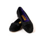 Bowhill & Elliot x MJ: Black shoes "Opera Pump" made of suede with leather sole