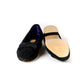 Bowhill & Elliot x MJ: Black shoes "Opera Pump" made of suede with leather sole