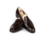 Tassel loafer "Split Toe" made of brown grained calfskin - purely handcrafted