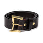 Croots x MJ: Brown Belt "Fireman" made of Saddle Leather with Quick Release Brass Buckle
