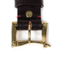 Croots x MJ: Brown Belt "Fireman" made of Saddle Leather with Quick Release Brass Buckle