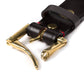Croots x MJ: Brown Belt "Fireman" made of Saddle Leather with Quick Release Brass Buckle
