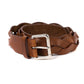 Braided Belt "Cable" Belt made from Medium Brown Saddle Leather - handmade