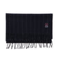 Fox Brothers x MJ: Dark blue scarf "Fox Pin-Stripe" made of cashmere and merino wool
