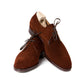 Derby "2 Eyelet-Blucher" made from rust-brown rough leather - purely handcrafted