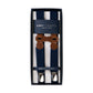 Dark blue elastic suspenders "Infinity" with clips