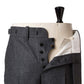 Grey trousers "Fox Flannel" made of english wool - purely handcraft